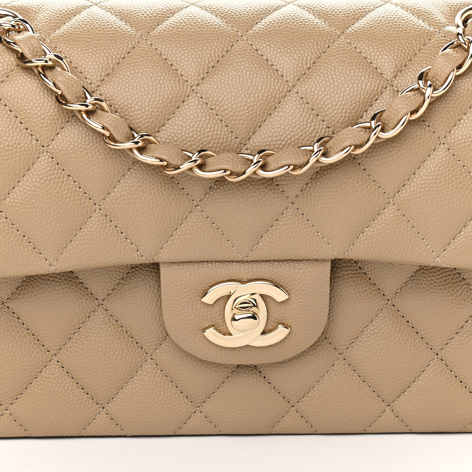 Chanel Caviar Quilted Small Double Flap Dark Beige 8 of 11