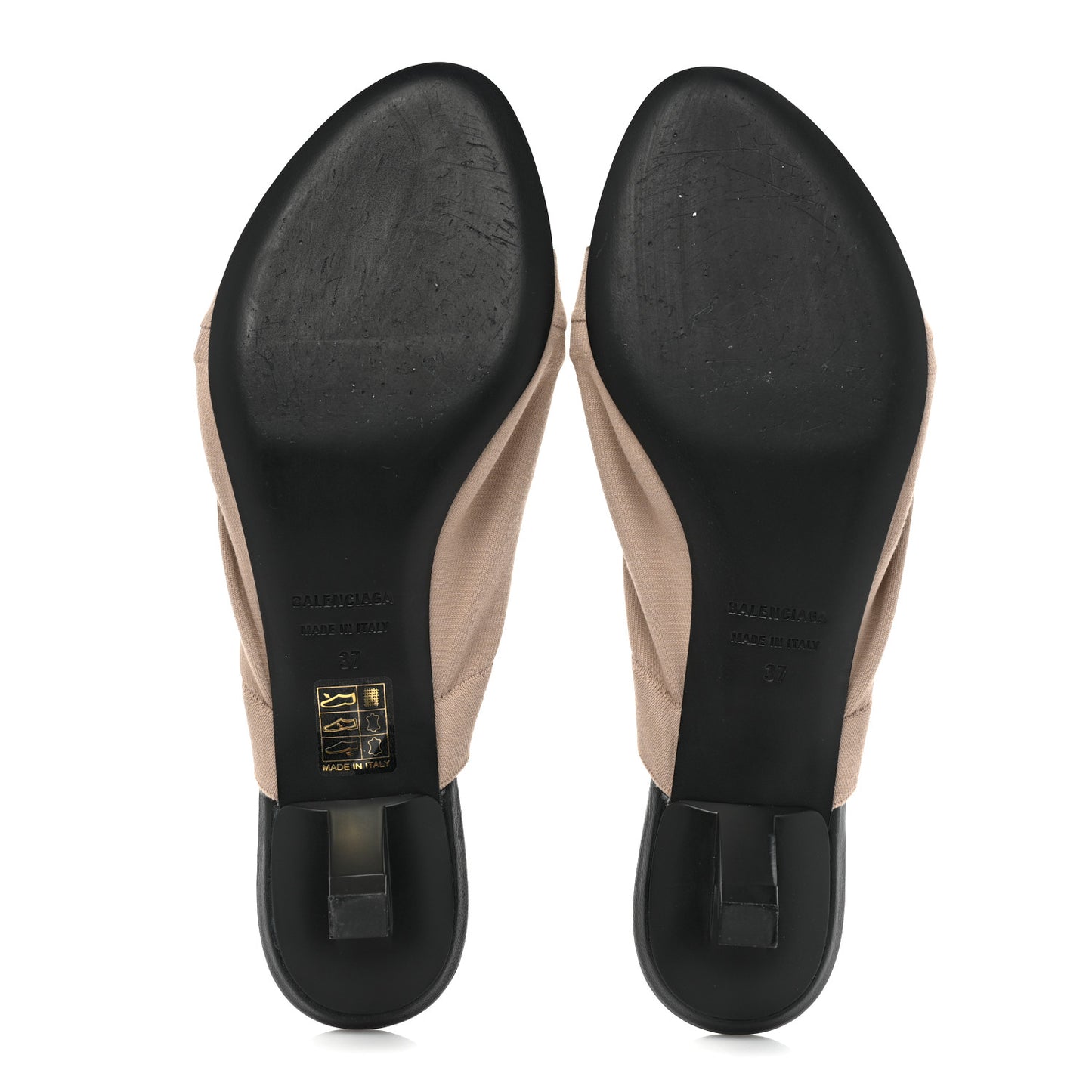 Jersey Stretch Heel Sandals 37 Beige