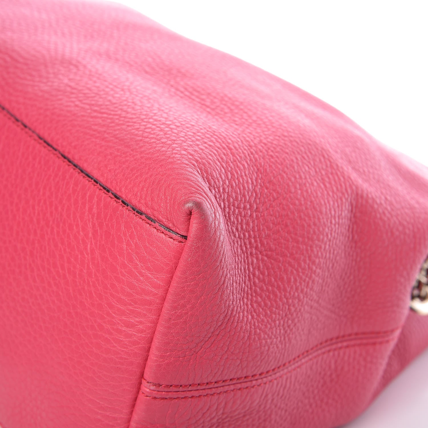 Gucci Pebbled Calfskin Medium Soho Chain Shoulder Bag Pink 13 of 18