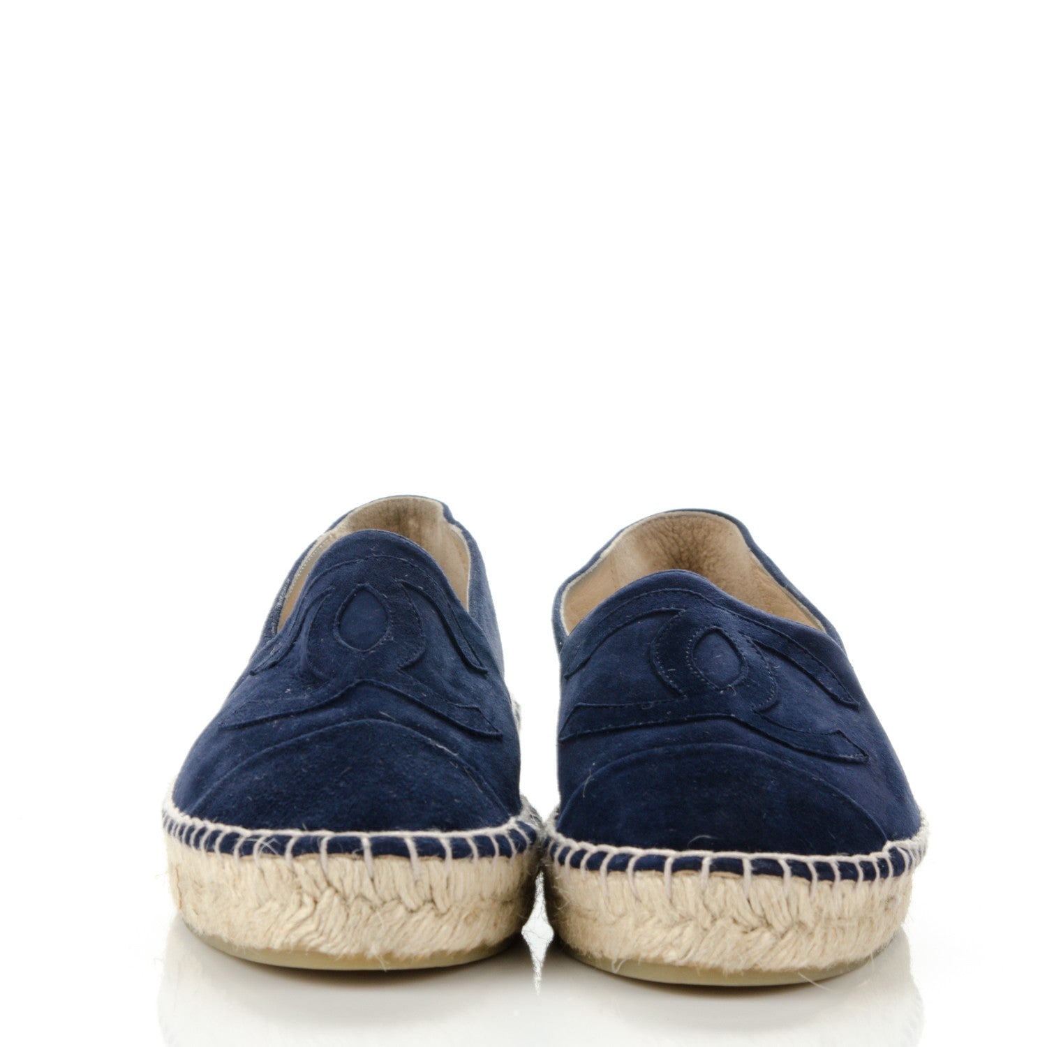 Chanel Suede CC Espadrilles 36 Navy Blue 2 of 8