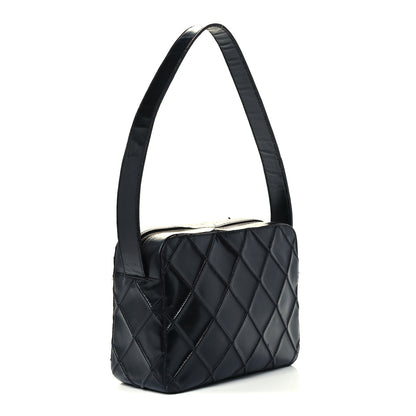 Chanel Patent Diamond Stitch Shoulder Bag Black 3 of 14