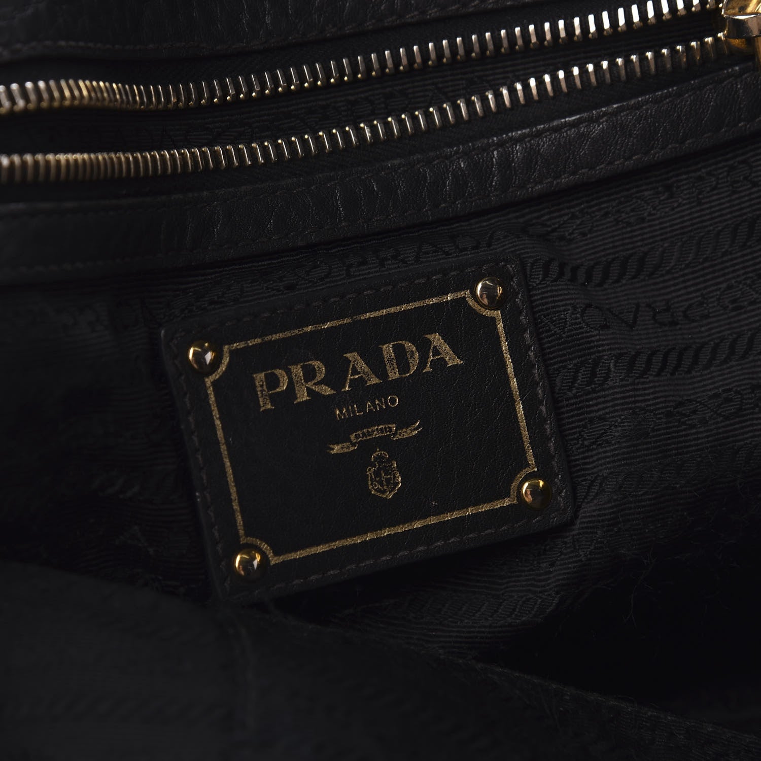 Prada Tessuto Nylon Vitello Daino Tote Black 8 of 9