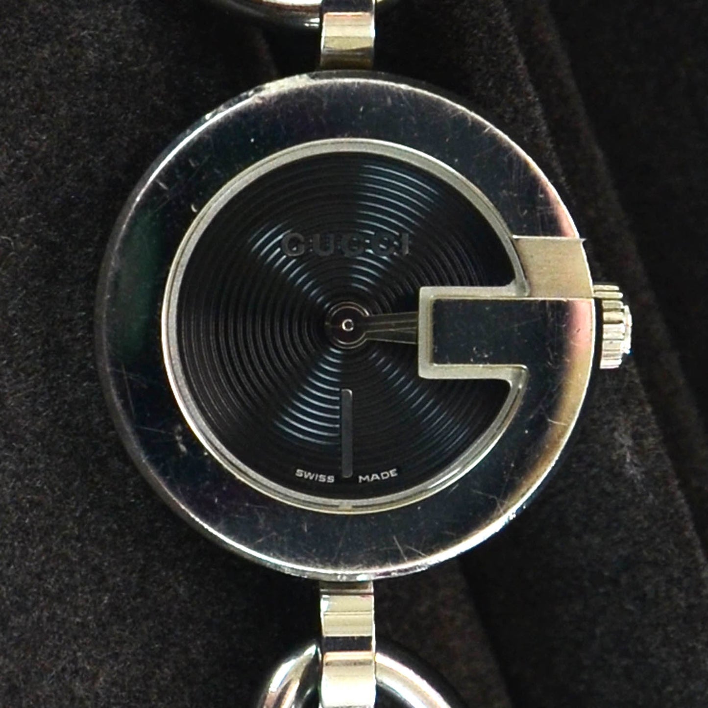 Stainless Steel 22mm G Charms Quartz Watch Black