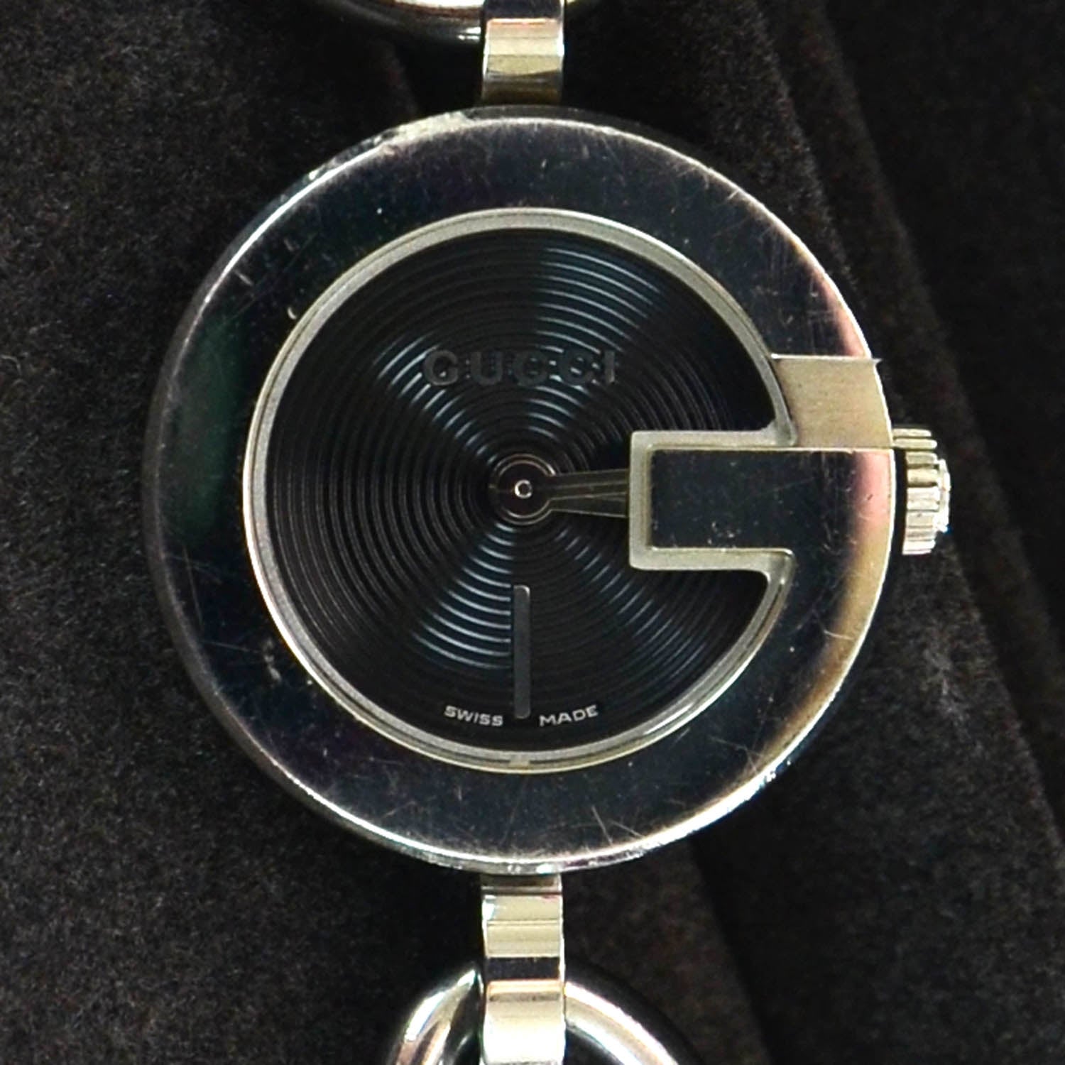 Gucci Stainless Steel 22mm G Charms Quartz Watch Black 3 of 7