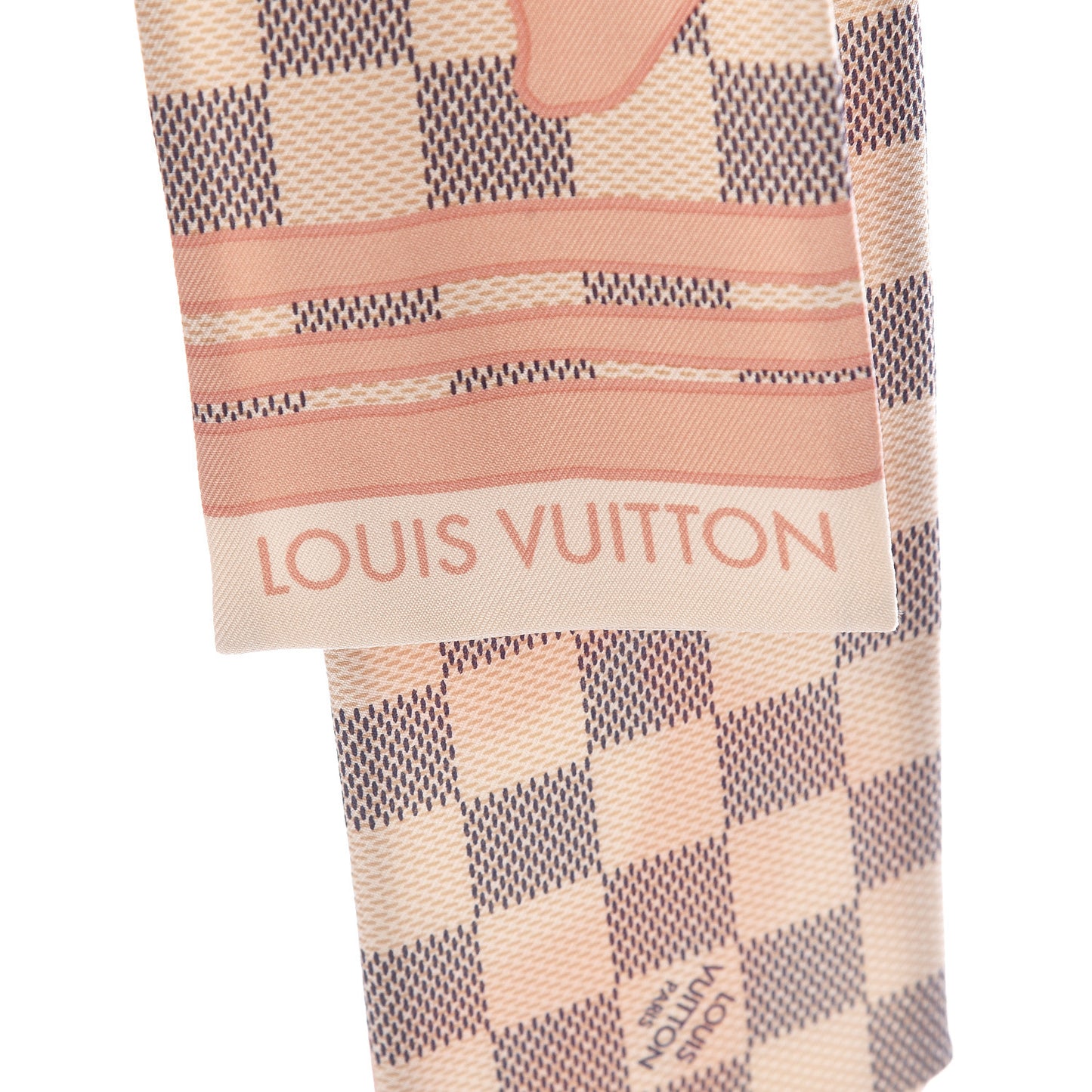 Silk Damier Azur Tahitienne Bandeau Rose Ballerine