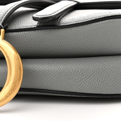 Christian Dior Grained Calfskin Saddle Bag Grey 10 of 10