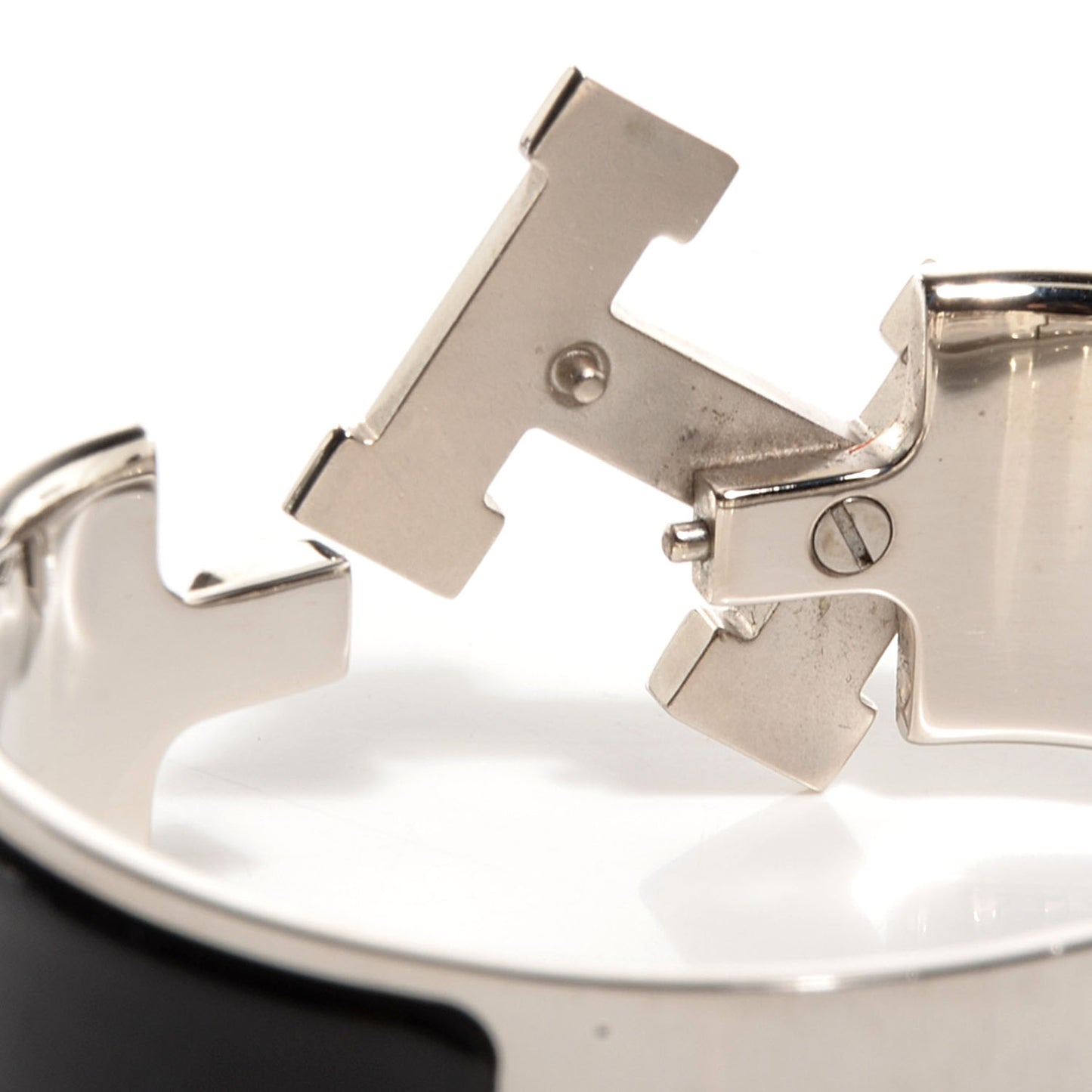 Enamel Wide Clic Clac H Bracelet PM Black