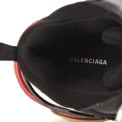 Balenciaga Fabric Mesh Washed Effect Womens Triple S Sneakers 42 Black Red 6 of 7