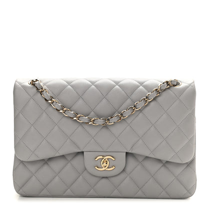 Chanel Caviar Quilted Jumbo Double Flap Grey 1 of 12