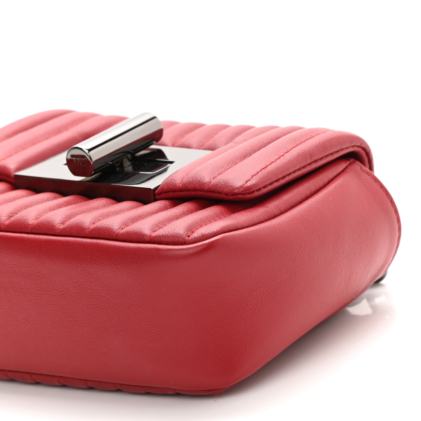 Calfskin Quilted Small Natalia Shoulder Bag Fire