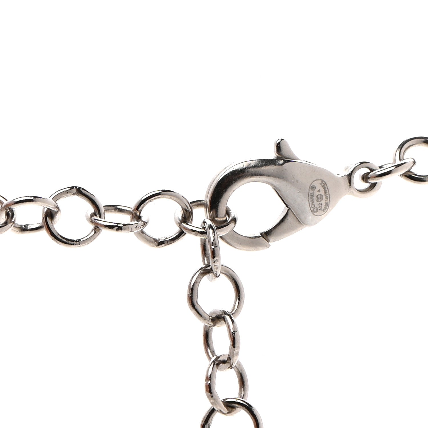 Chanel Crystal CC Chain Short Necklace Gold 5 of 6
