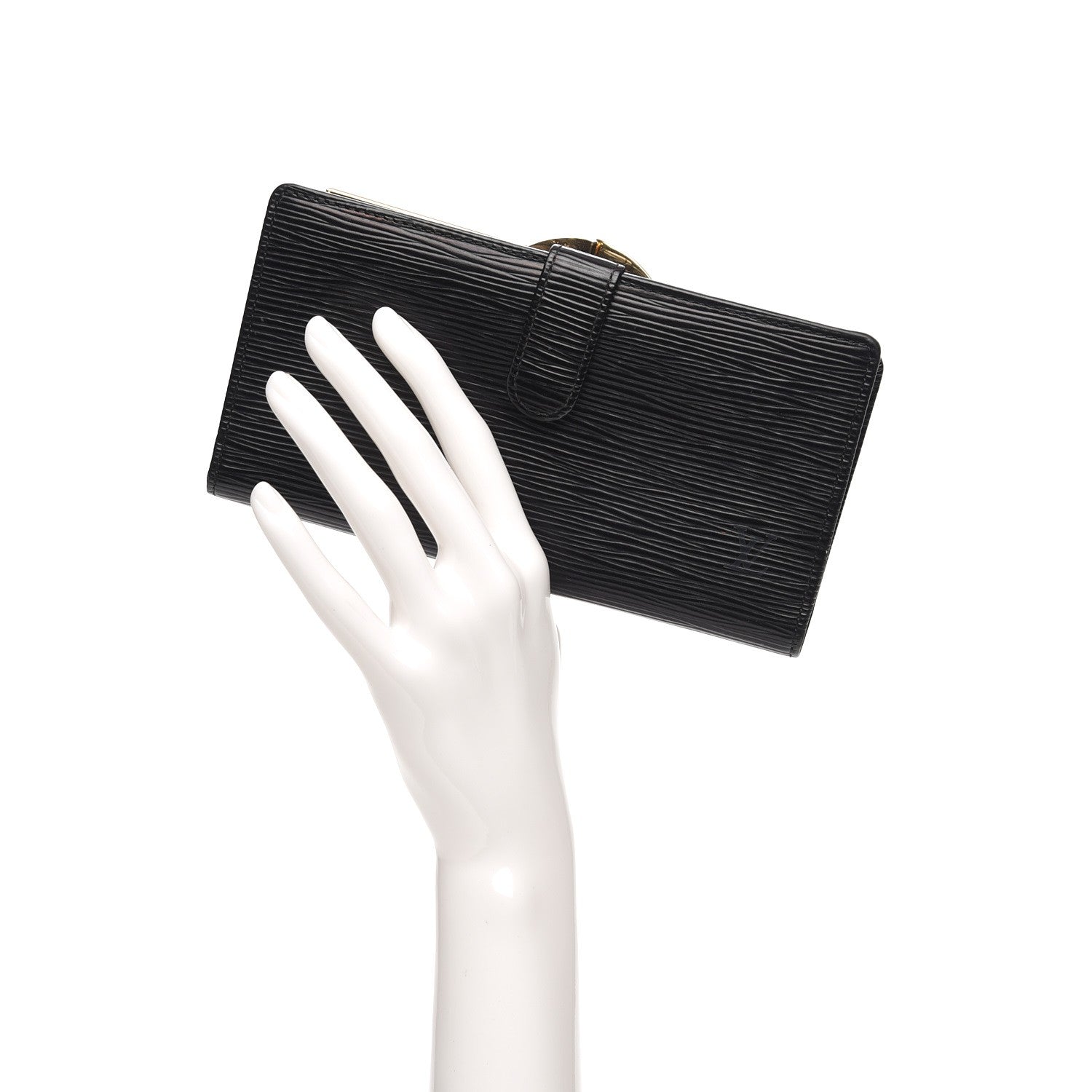 Louis Vuitton Epi Viennois Continental French Purse Wallet Black 2 of 9