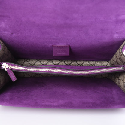 Gucci GG Supreme Monogram Embroidered Small Dionysus Shoulder Bag Purple 5 of 9