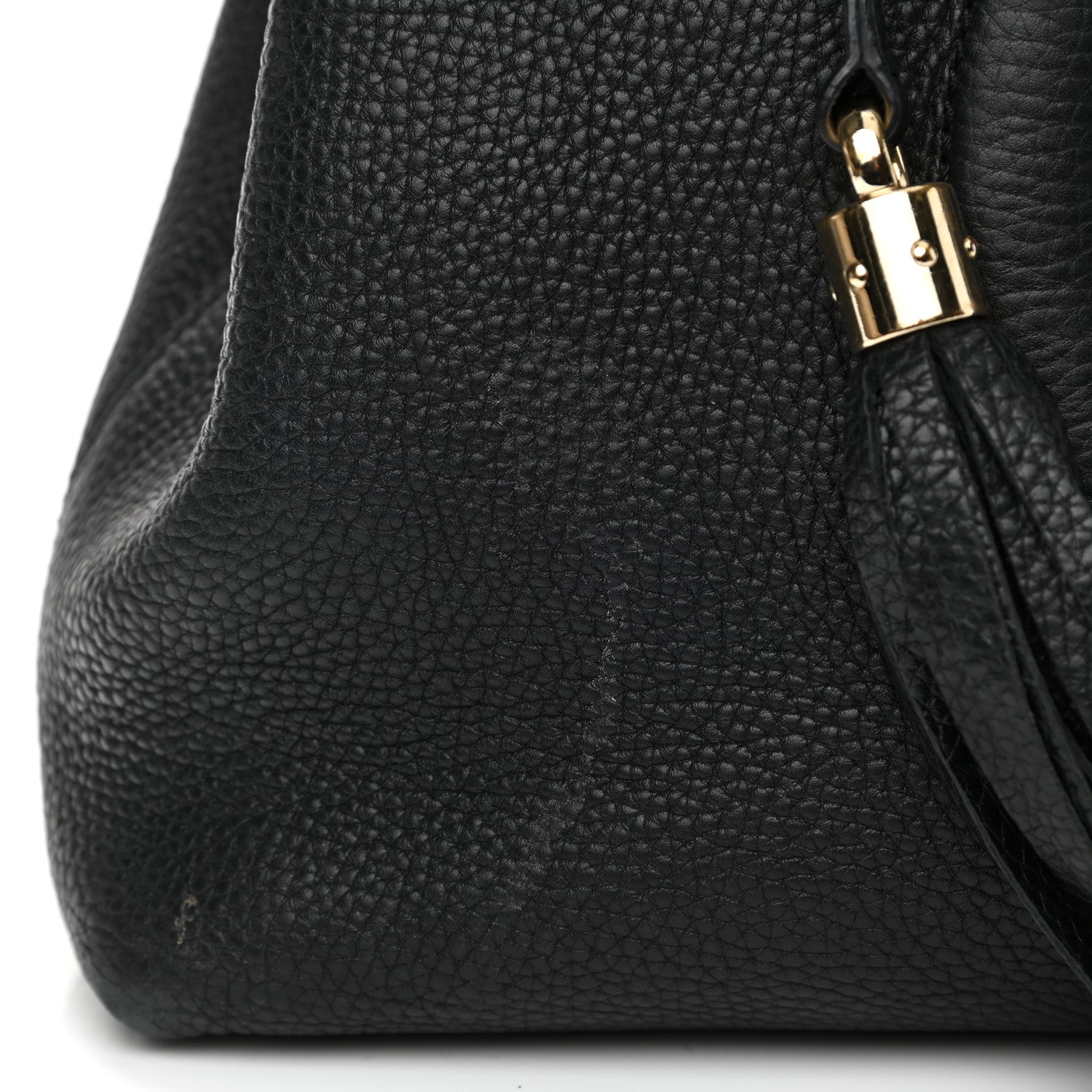 Gucci Pebbled Calfskin Medium Soho Chain Shoulder Bag Black 12 of 16