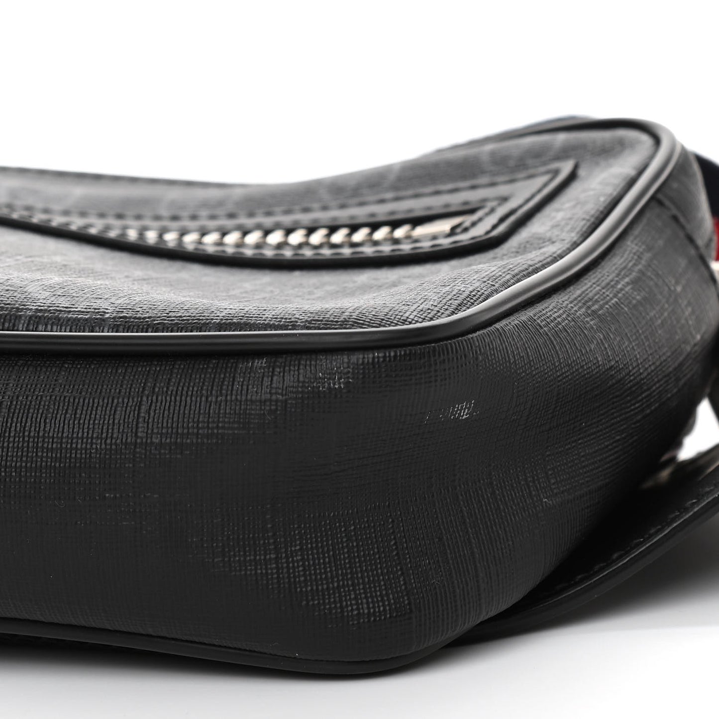 Soft GG Supreme Monogram Web Belt Bag Black Grey