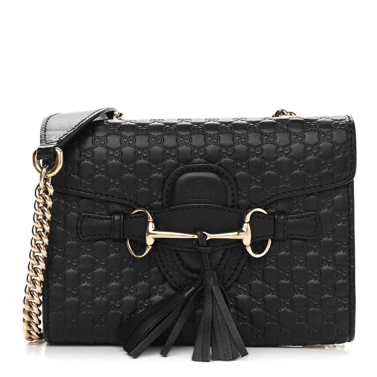 Gucci Microguccissima Mini Emily Shoulder Bag Black 1 of 11