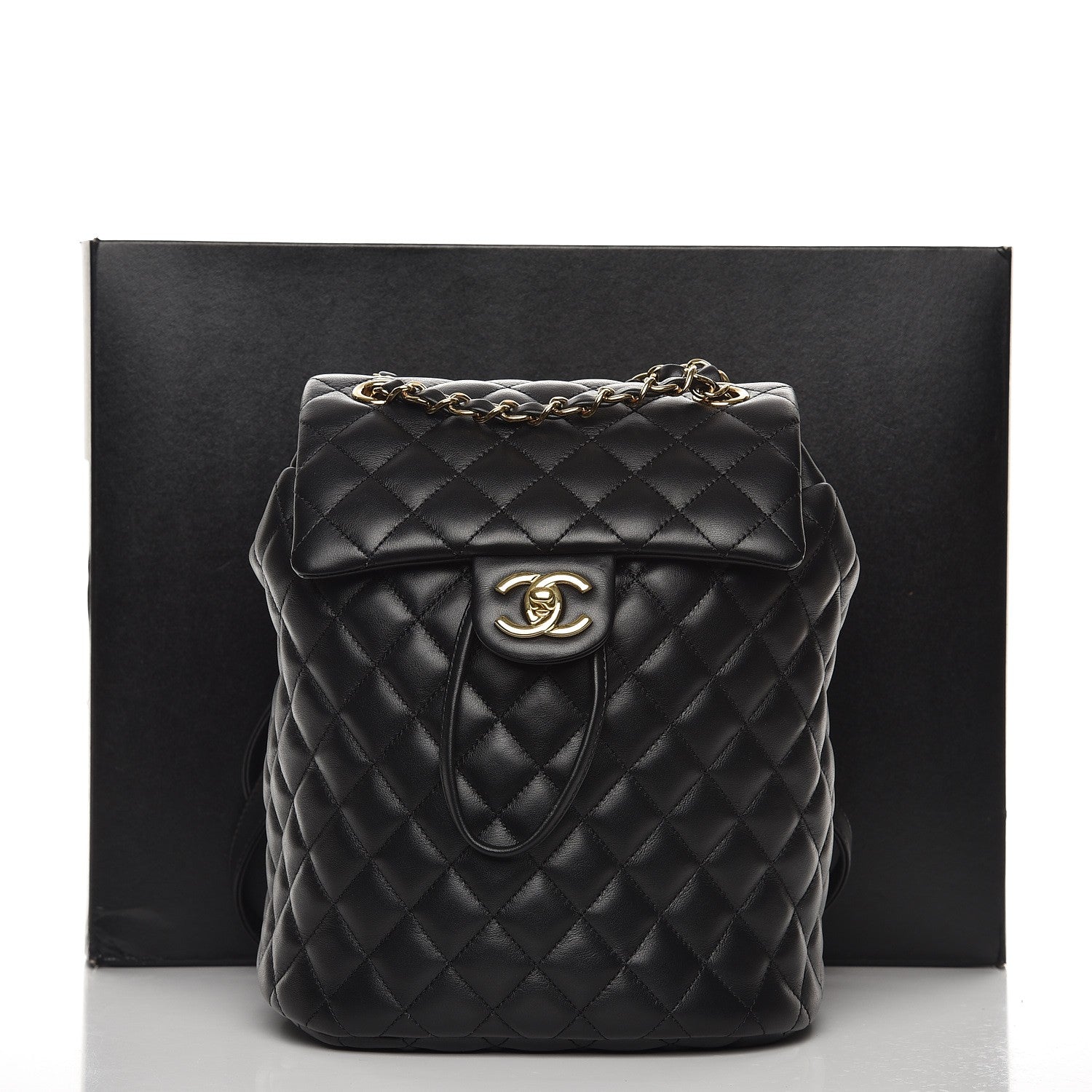 Chanel Calfskin Quilted Small Urban Spirit Backpack Black 8 of 8