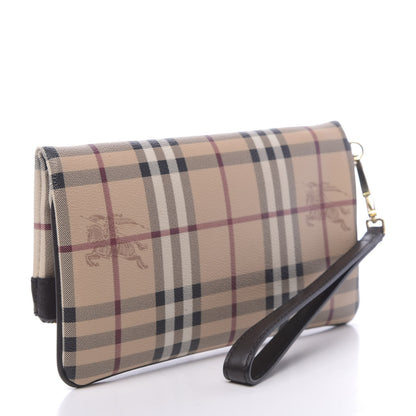 Burberry Haymarket Check Adeline Foldover Clutch Brown 3 of 10