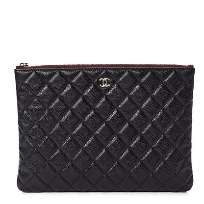 Chanel Caviar Quilted Medium Cosmetic Case Black 1 of 8