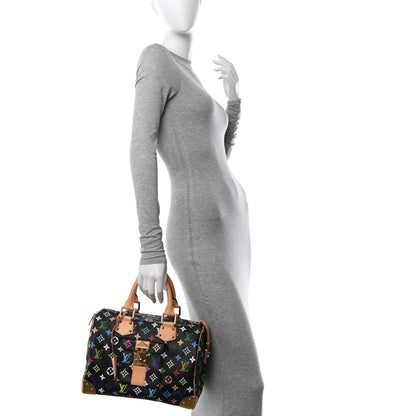 Louis Vuitton Monogram Multicolor Speedy 30 Black 2 of 11