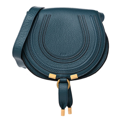Chloe Calfskin Mini Marcie Round Crossbody Bag Teal 1 of 8