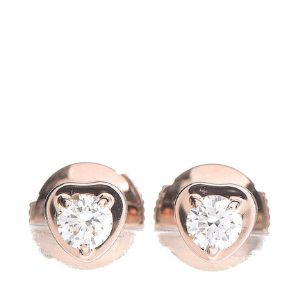 Cartier 18K Pink Gold Diamond D'Amour Heart Earring 1 of 4