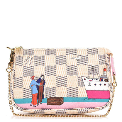 Louis Vuitton Damier Azur 2016 Christmas Animation Mini Pochette Accessories 1 of 8