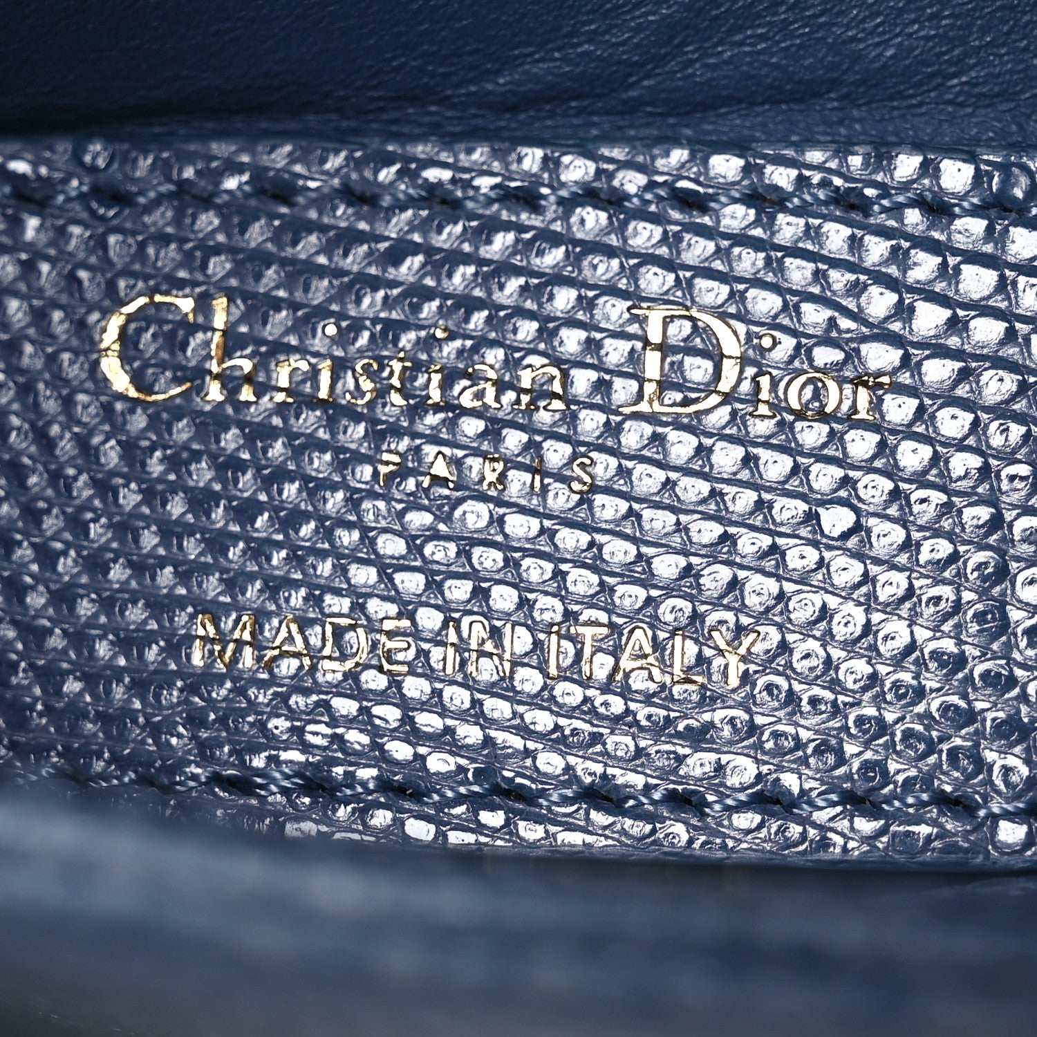 Christian Dior Lizard Mini Lady Dior Blue 6 of 17