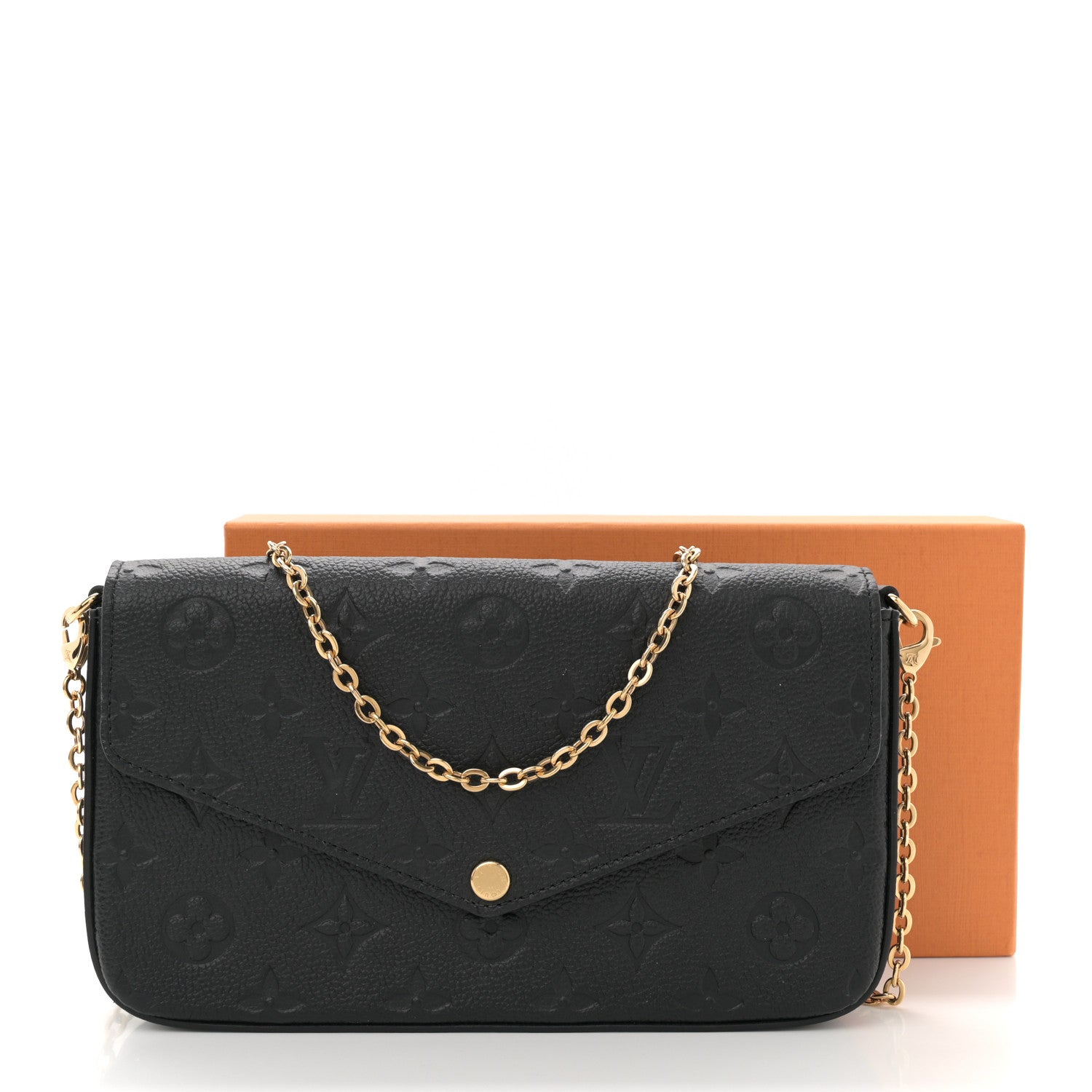 Louis Vuitton Empreinte Pochette Felicie Chain Wallet Black 11 of 11