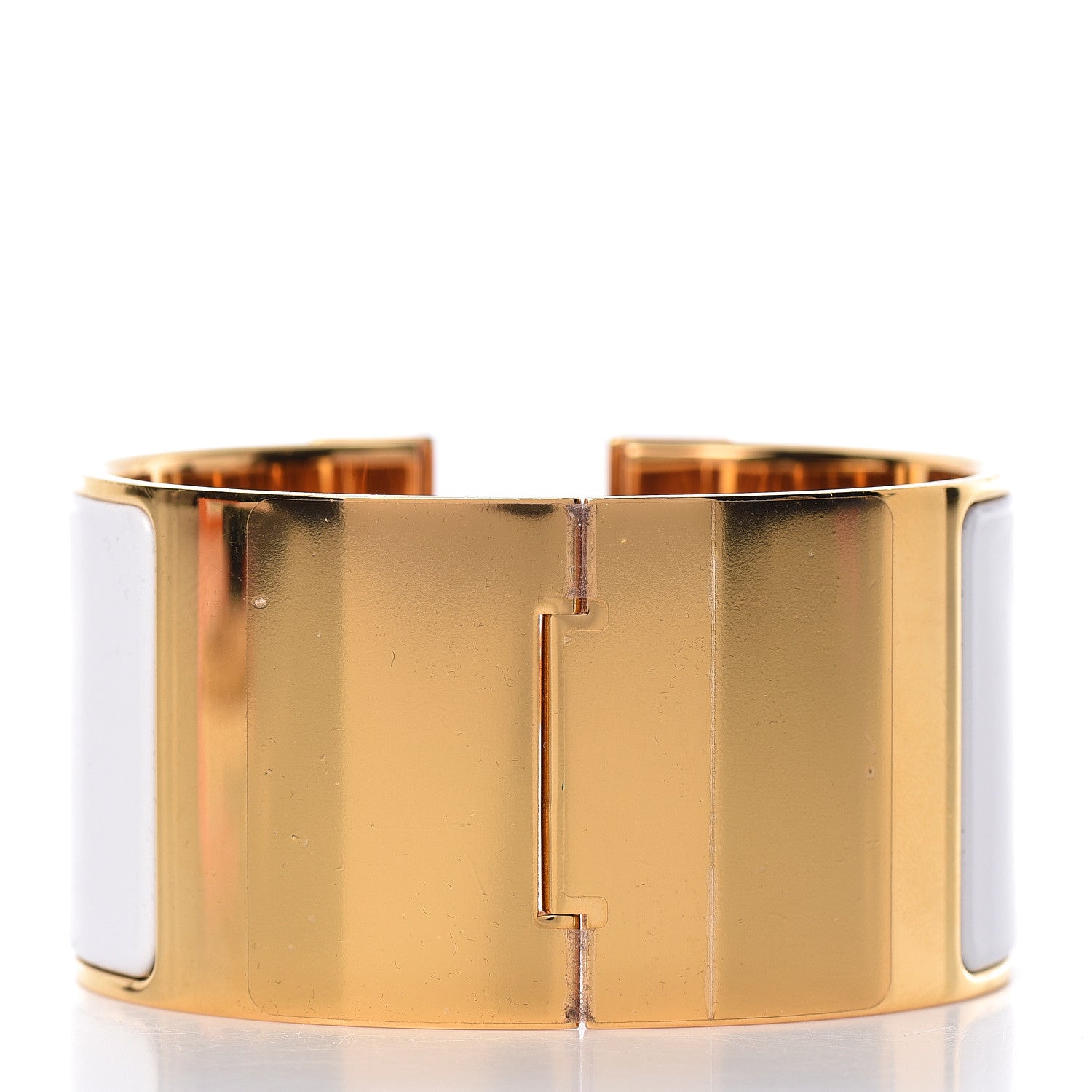 Hermes Enamel Extra Wide Clic Clac H Bracelet PM White 3 of 6