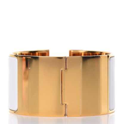 Hermes Enamel Extra Wide Clic Clac H Bracelet PM White 3 of 6