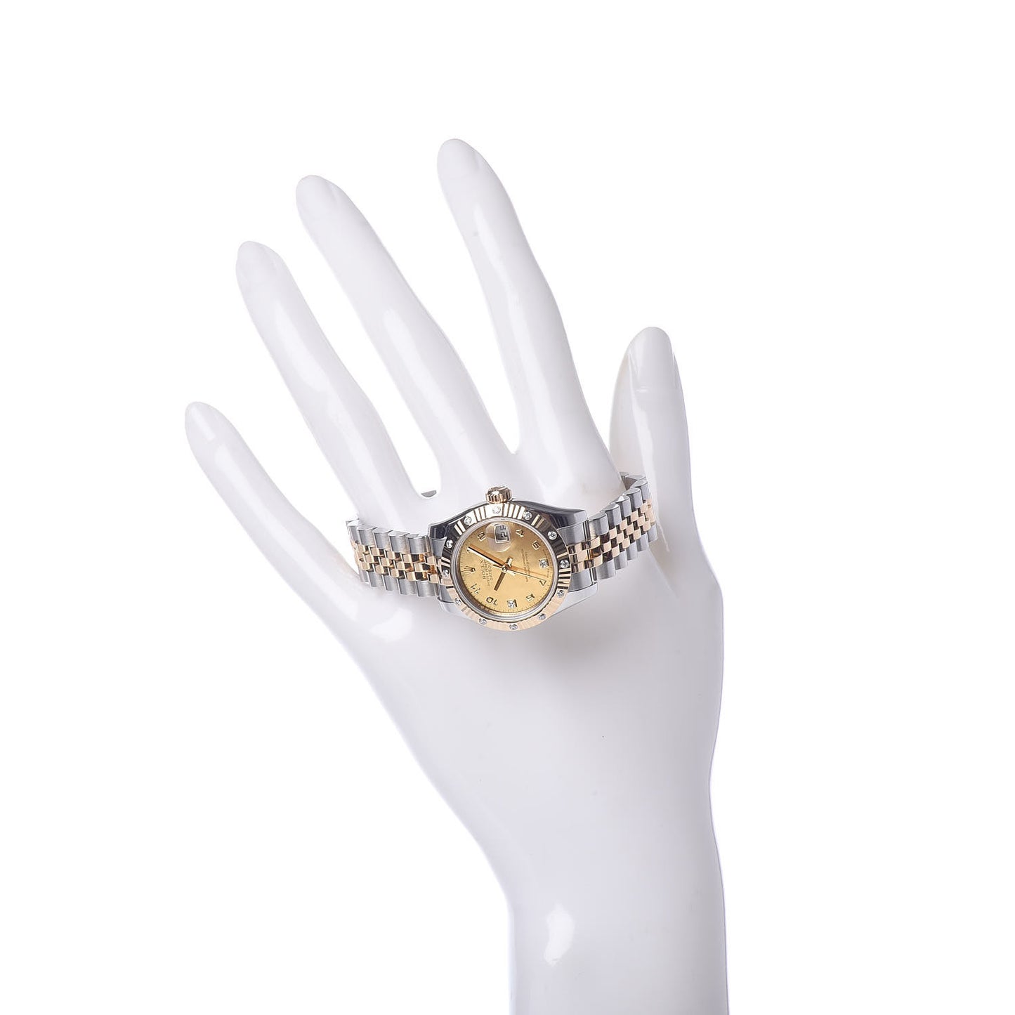 Stainless Steel 18K Yellow Gold Diamond 26mm Oyster Perpetual Datejust Watch Champagne 179313