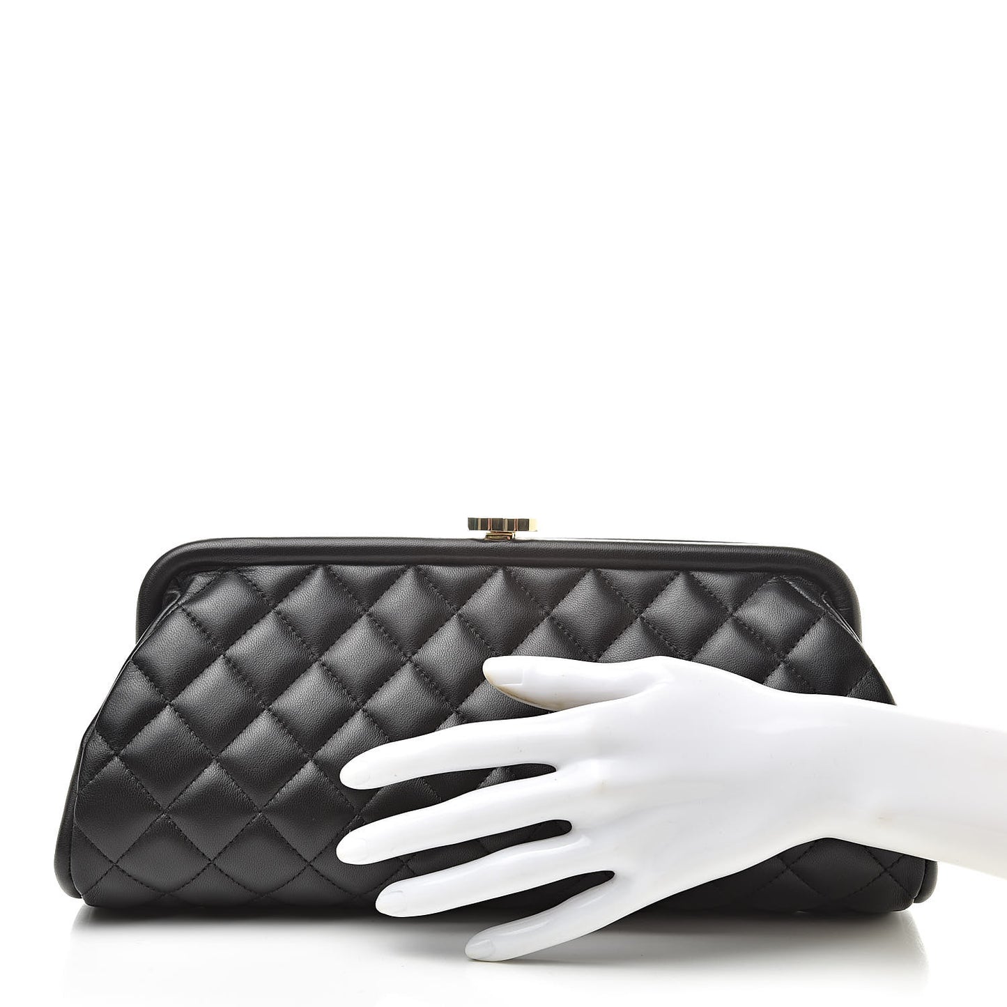 Lambskin Quilted Timeless Clutch Black