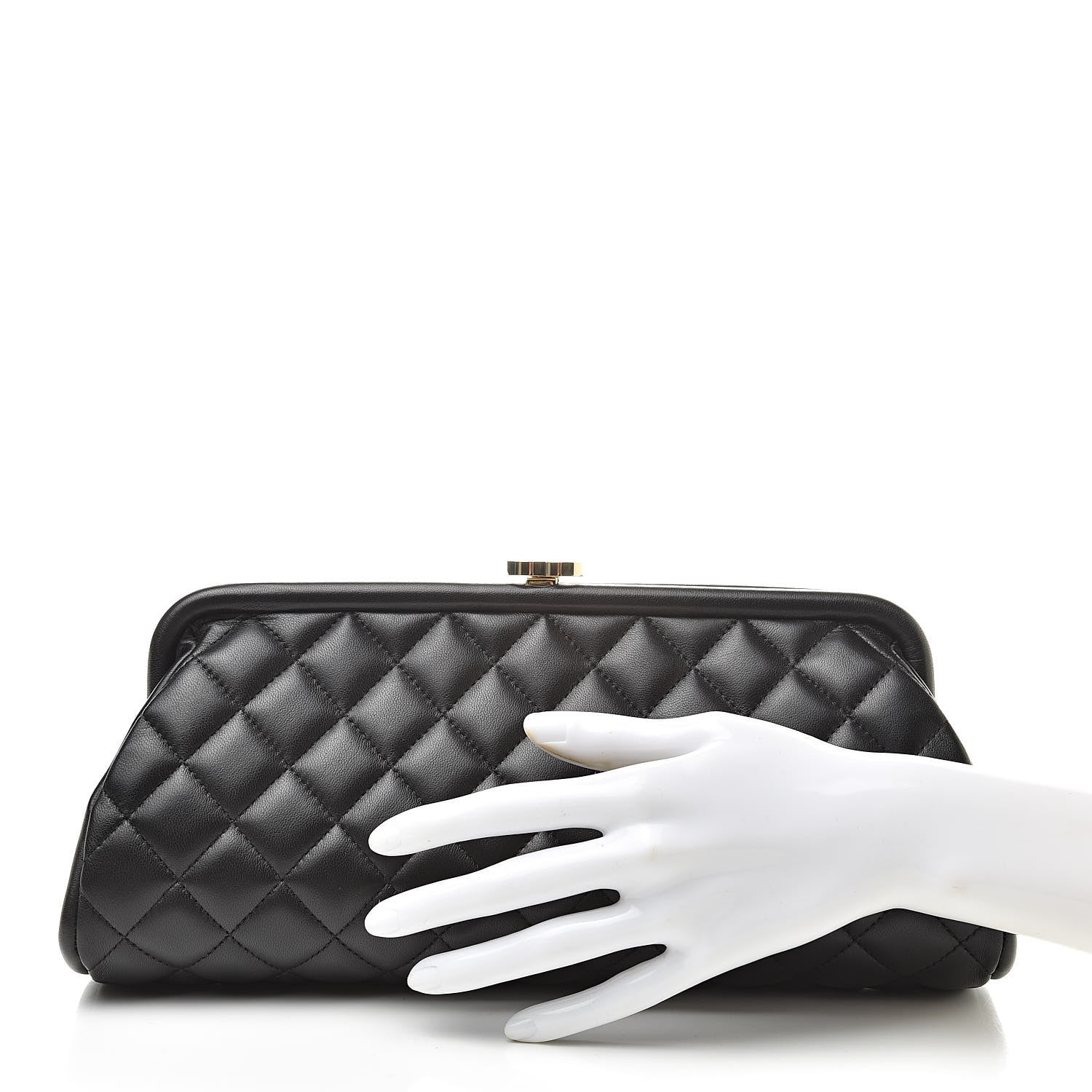 Chanel Lambskin Quilted Timeless Clutch Black 2 of 8