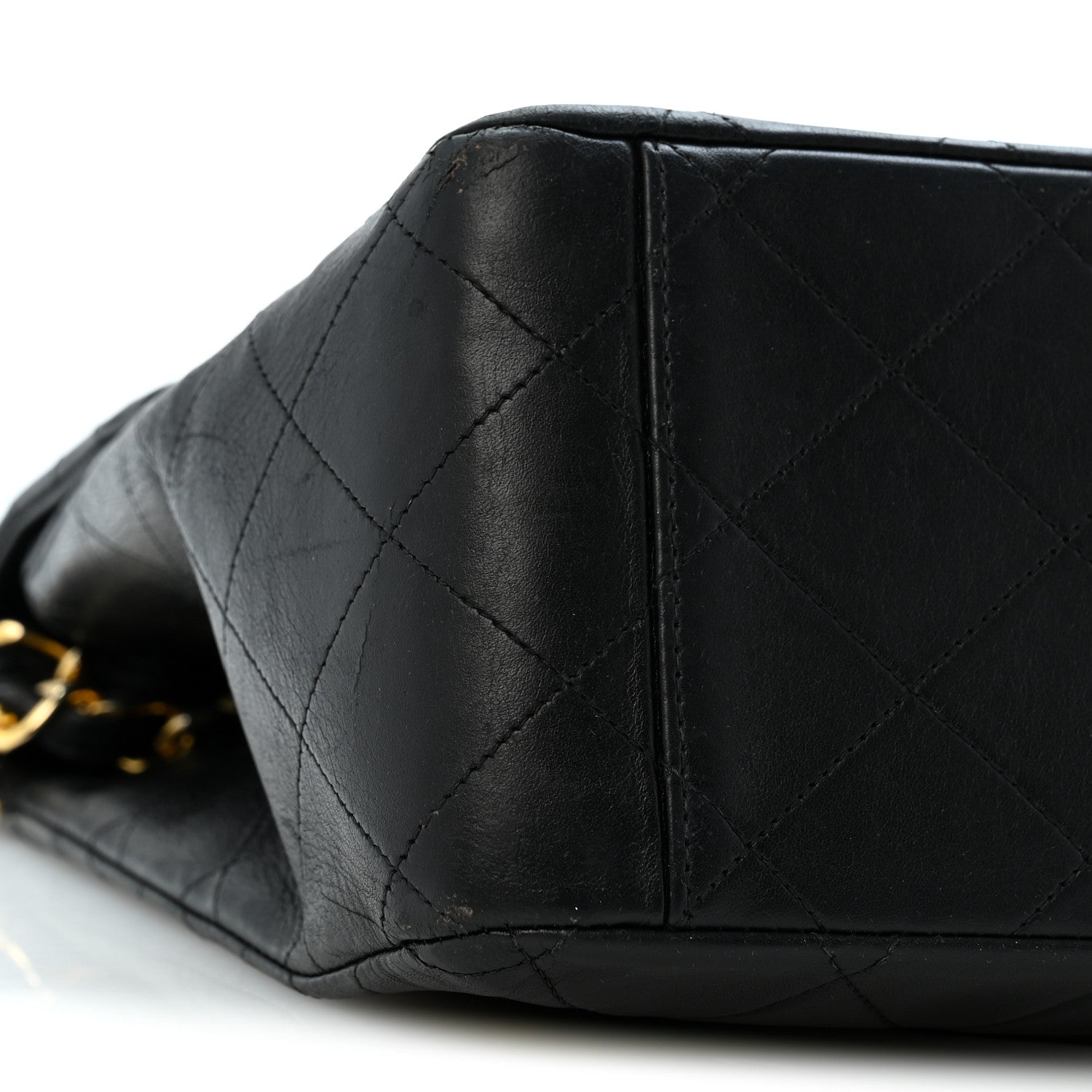Chanel Lambskin Quilted XL Jumbo Single Flap Black 10 of 14