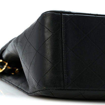 Chanel Lambskin Quilted XL Jumbo Single Flap Black 10 of 14