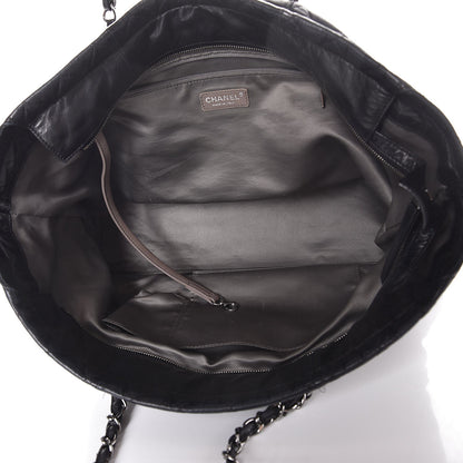 Chanel Lambskin Quilted East West Sharpei Tote Black 5 of 14