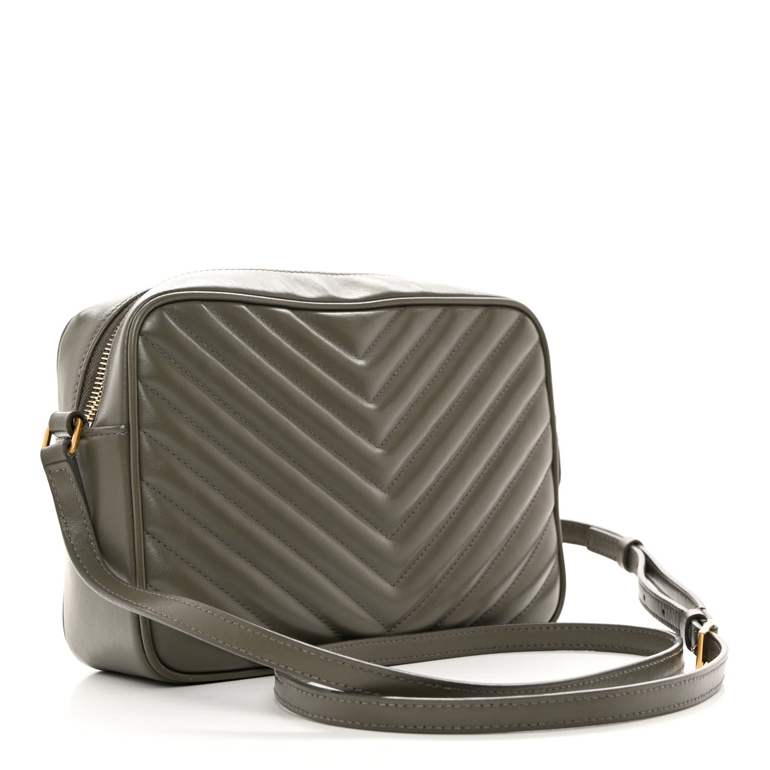 Saint Laurent SAINT LAURENT Calfskin Matelasse Monogram Lou Camera Bag Dusty Grey 3 of 14