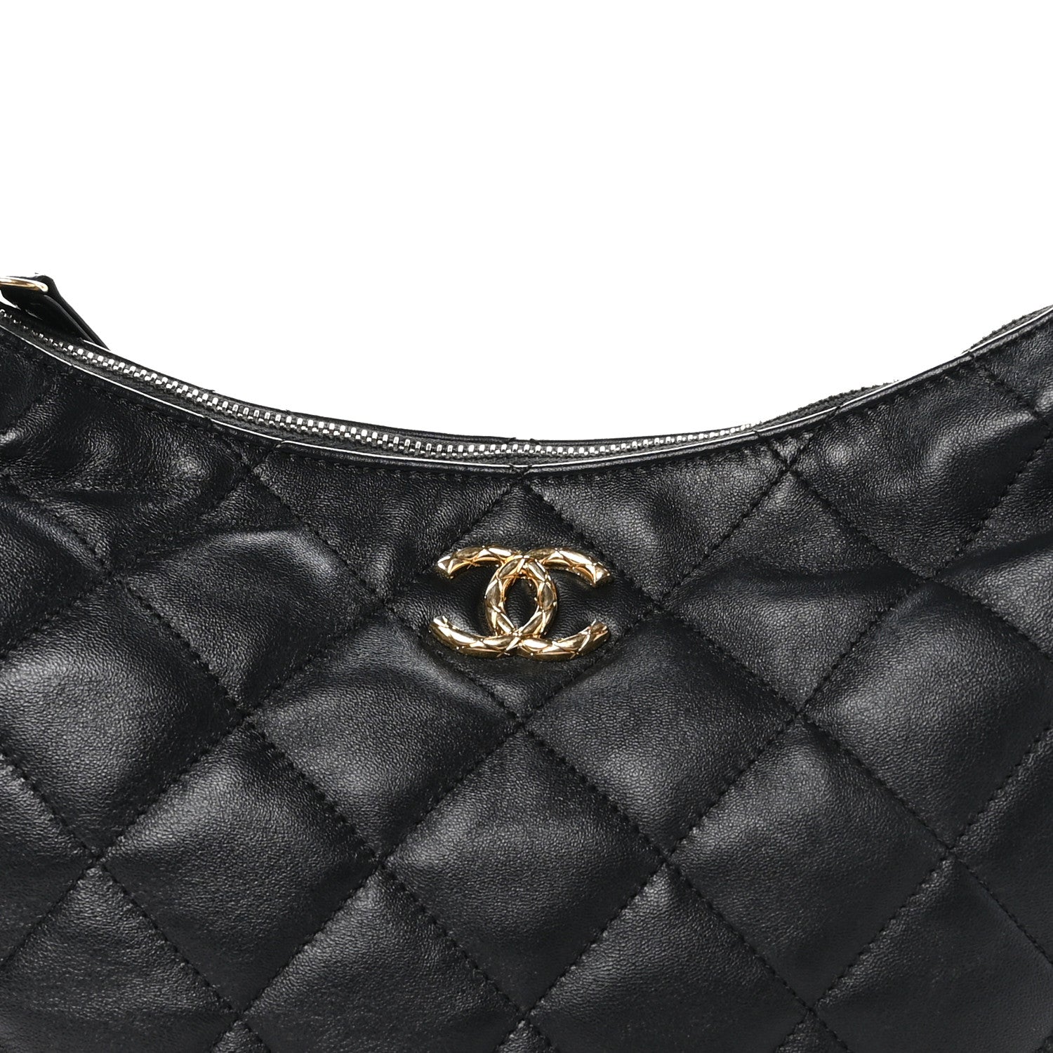 Chanel Lambskin Quilted Maxi Hobo Black 8 of 11