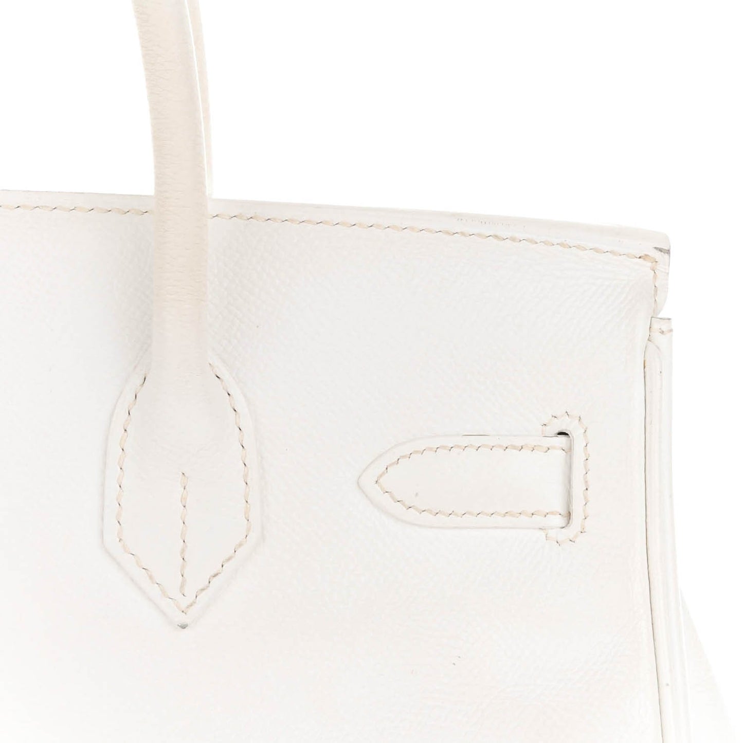 Epsom Birkin 30 White