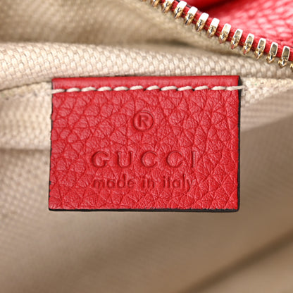 Gucci Pebbled Calfskin Small Soho Disco Bag Tabasco Red 6 of 11