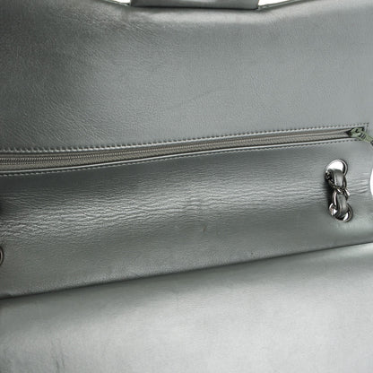 Chanel Metallic Lambskin Quilted Jumbo Double Flap Silver 9 of 9