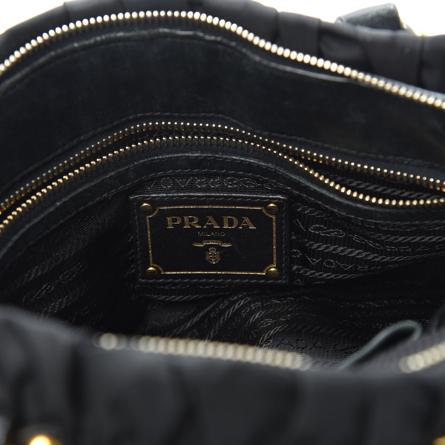 Prada Tessuto Nylon Gaufre Tote Black 6 of 9