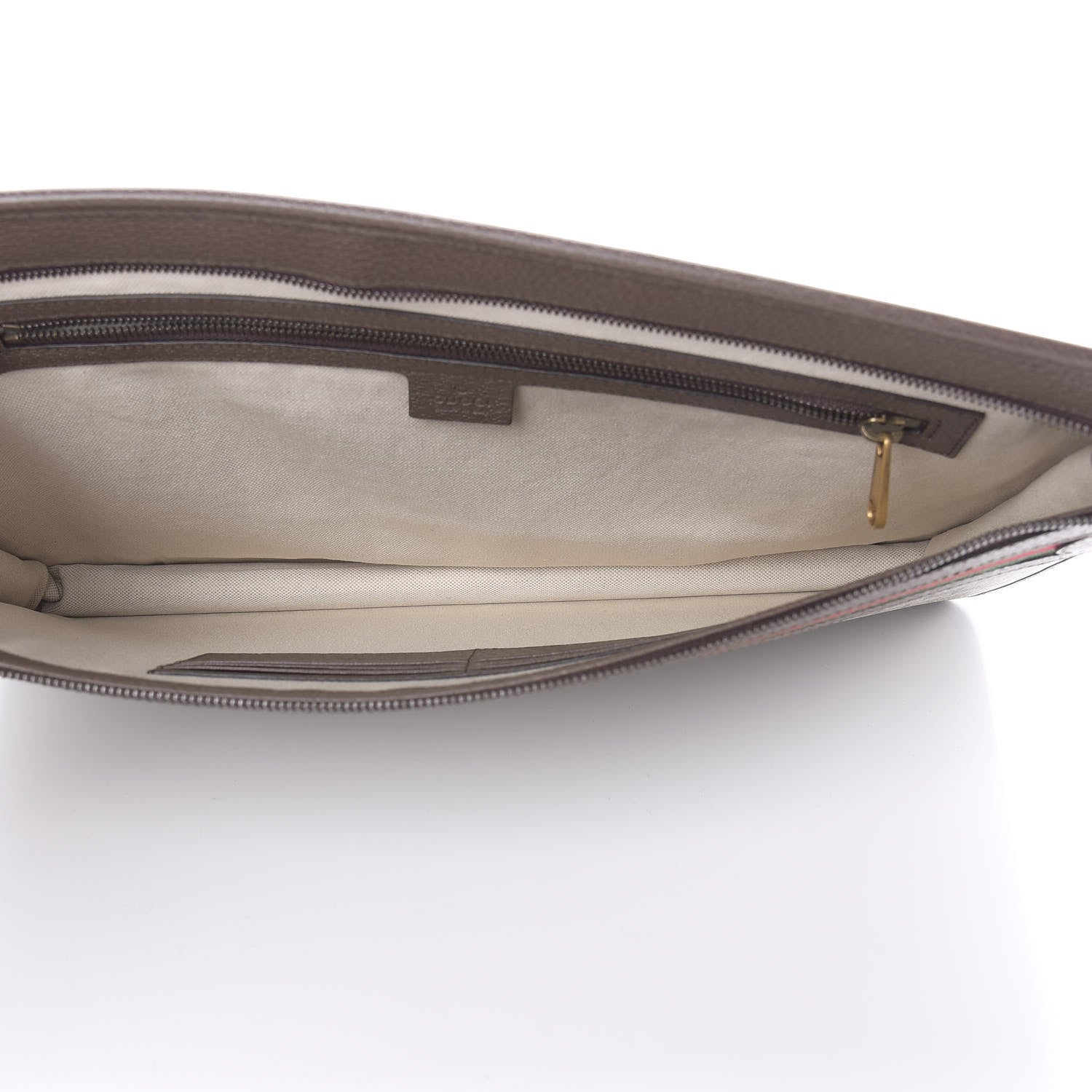 Gucci GG Supreme Monogram Textured Calfskin Web Ophidia Documents Holder Beige Ebony New Acero 5 of 7