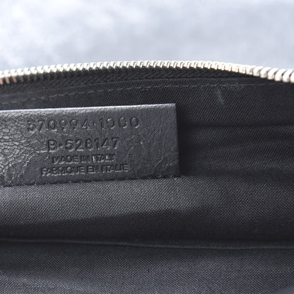 Balenciaga Agneau Classic Silver Hardware Pouch Clutch Black 7 of 7