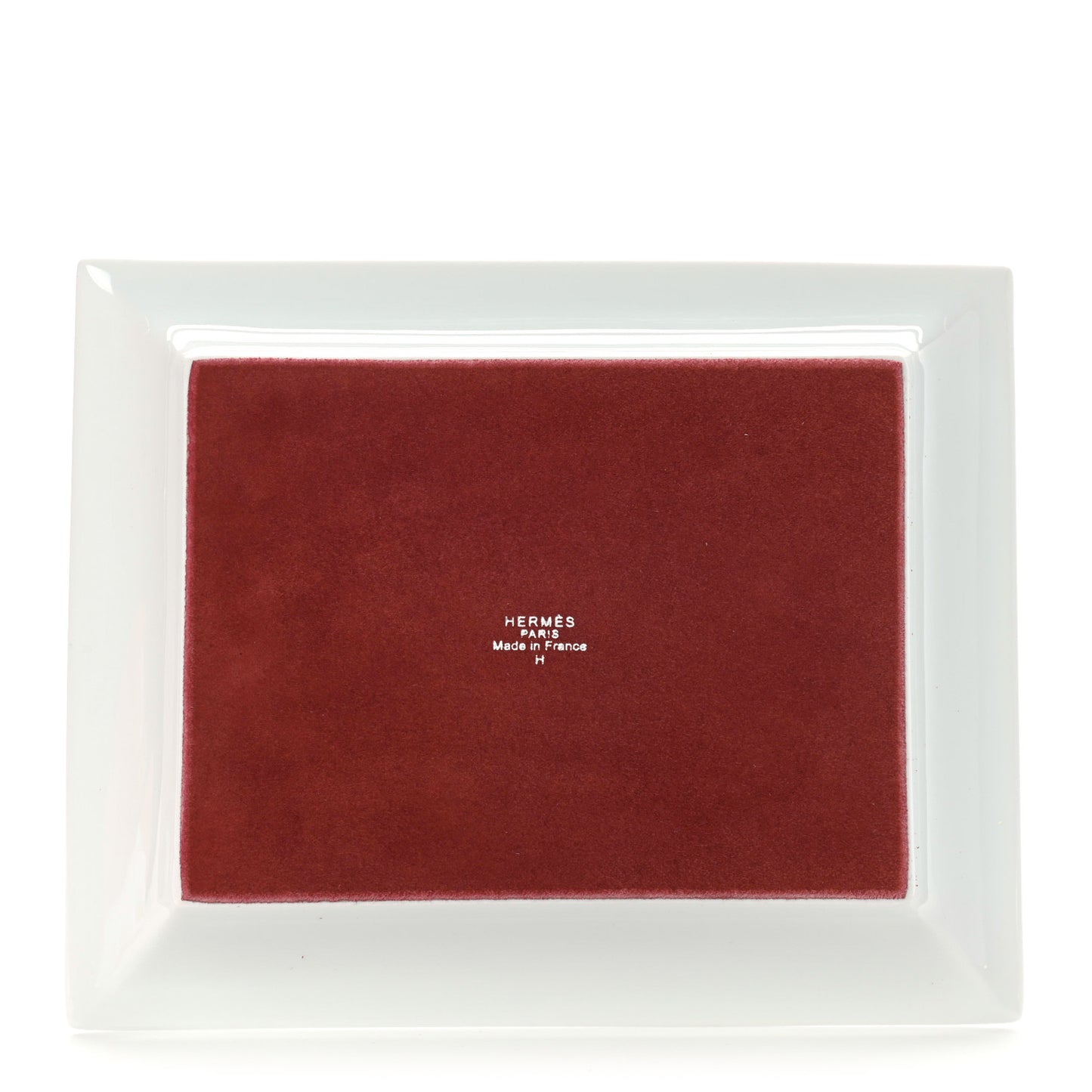 Porcelain H Deco Change Tray Black