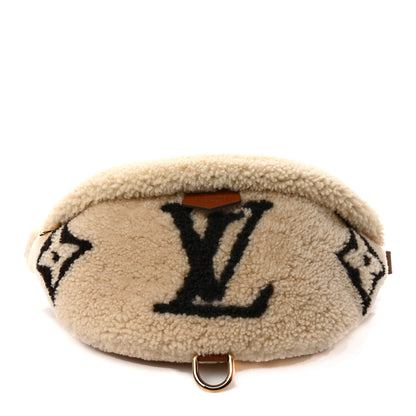 Louis Vuitton Shearling Monogram LV Ski Bumbag Cream Brown 1 of 8