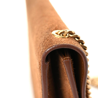 Saint Laurent Suede Studded Medium Classic Monogram Kate Tassel Satchel Light Ochre 10 of 17