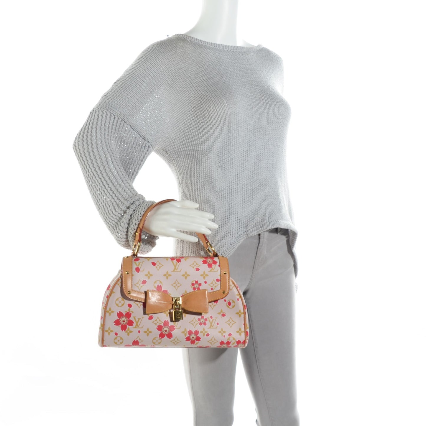 Monogram Cherry Blossom Sac Retro Bag Red