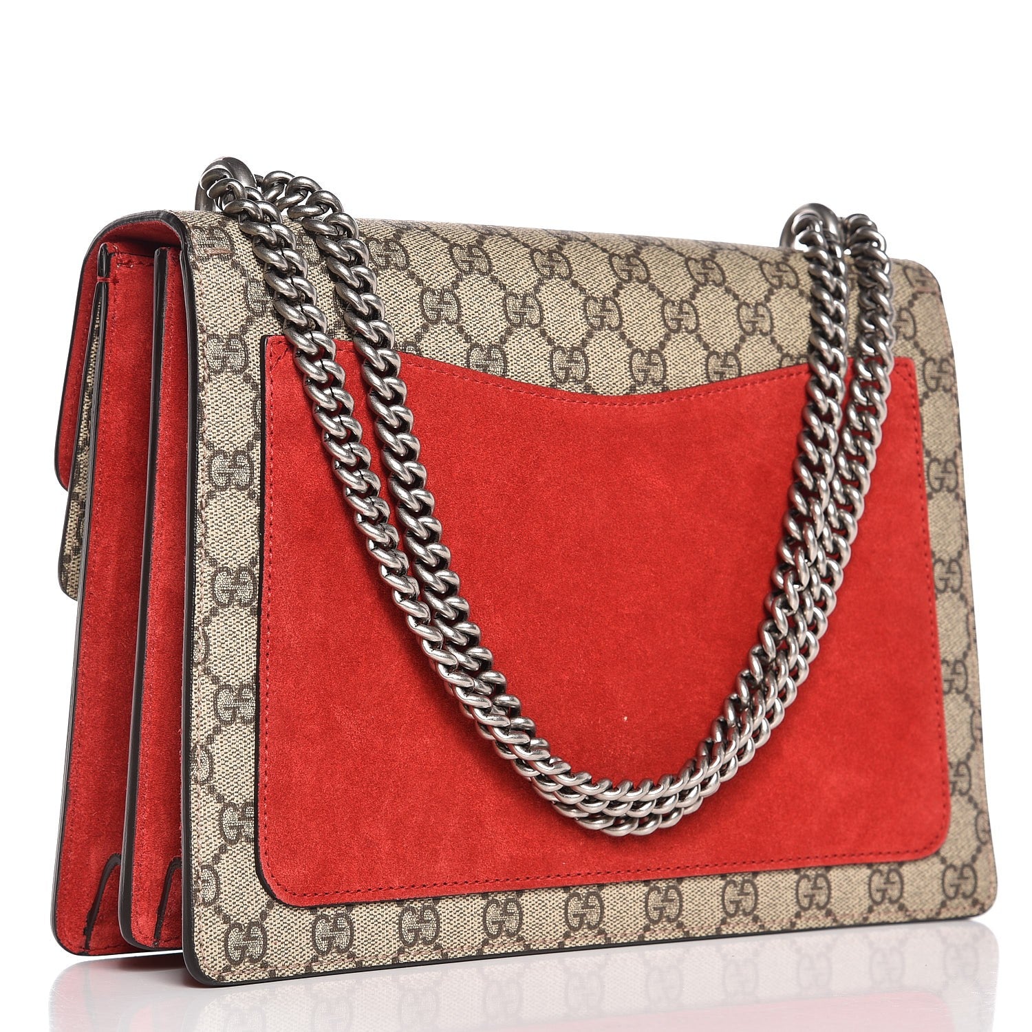 Gucci GG Supreme Monogram Embroidered Medium Dionysus Shoulder Bag Beige Hibiscus 3 of 8